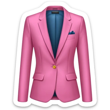 Quita a la chica, solo necesito el saco, que sea de color rosado sticker