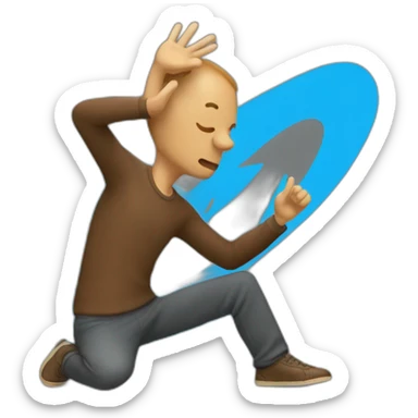 Un homme qui fait un dab sticker
