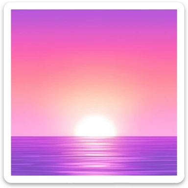 Shiny pastel rose-pink-lavender-violent-gradient sunset aesthetic realistic real life sunrise aesthetic decorations sticker