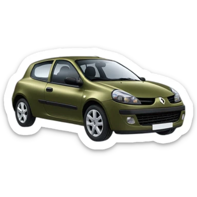Renault Clio 2 olive color sticker