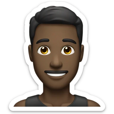 Joven con babello negro sin barba, con anteojos negros callcenter sticker