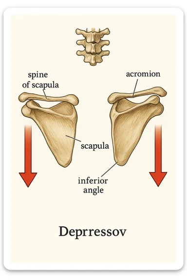 Scapole che vanno in giù depresse, viste anatomicamente. Fallo capire magari con frecce in basso più specifiche e caratteristiche sticker