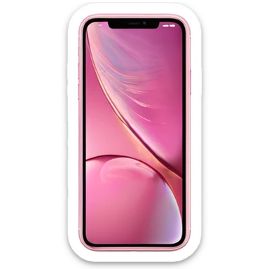 Create me a pink iPhone 17 pro image with the screen in a straight position. png. With one phone not too and it needs to show the front side screen! sticker