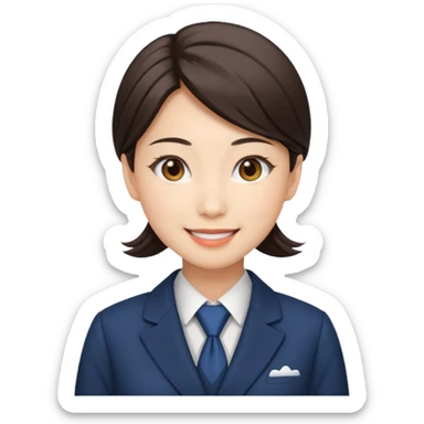 i need an image of a japanese woman analyst sticker