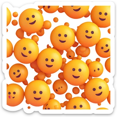 stylized biomembrane, double phospholipid layer with embedded proteins, 3D emoji style sticker