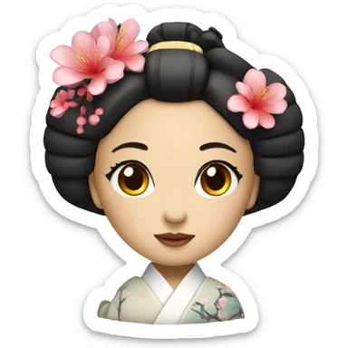 beautiful geisha girl sticker
