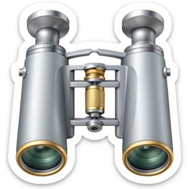 silver binoculars sticker