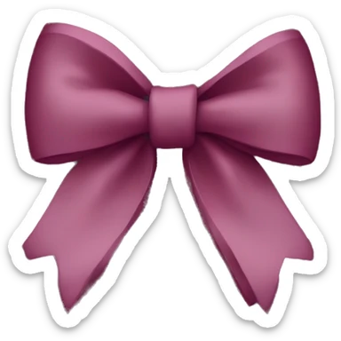 Burgandy bow  sticker