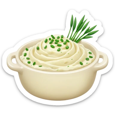 Mashed potatoes with chopped chives sticker