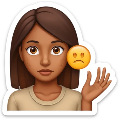 Mulher morena com espinhas sticker