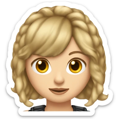 Taylor swift with cat ear (like iPhone emoji) sticker