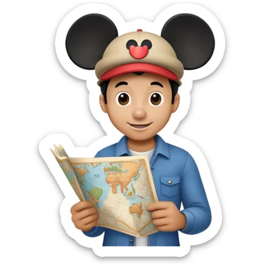 Dog man going to Disney  sticker