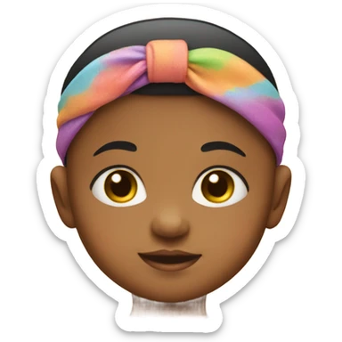 Baby with headband sticker