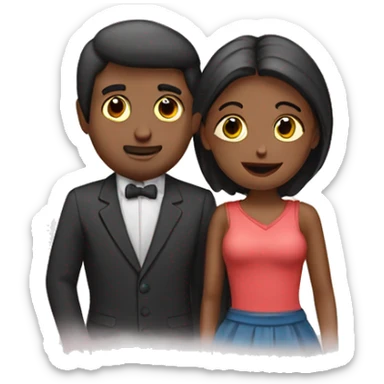 Pareja besandose sticker