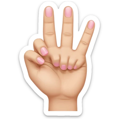 Like the middle finger flipping off emoji but with the pinky finger only (pinky finger flipping off) sticker
