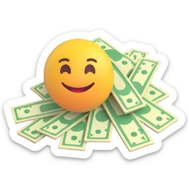 money, 3D Microsoft Fluent emoji style sticker