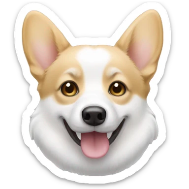 White corgi sticker