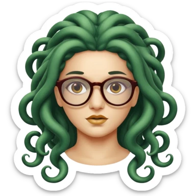 Medusa Versace with glasses  sticker