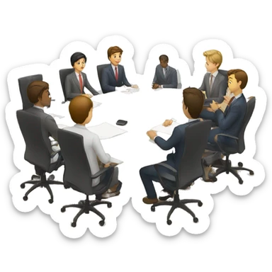 meeting work sticker