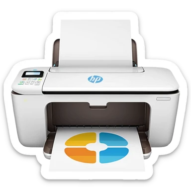 HP DeskJet 4175e printer with an Instant Ink logo, emoji style sticker