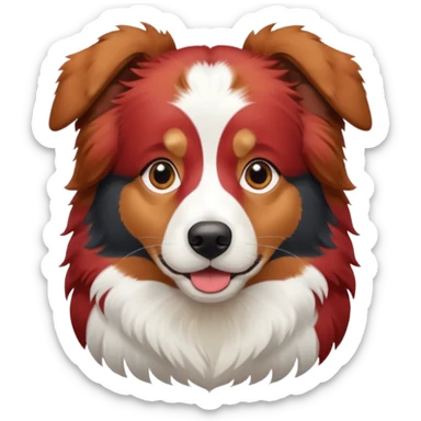 Australian shepherd dog red tri sticker