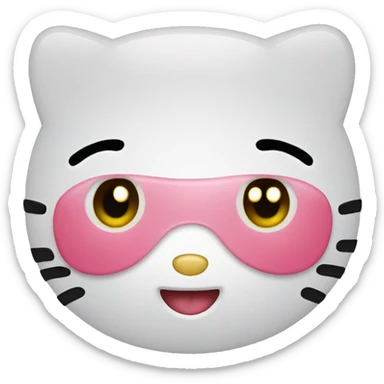 Hello kitty with heart eyes sticker