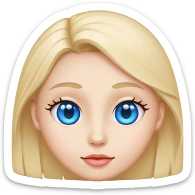 Emoji com coração azul nos olhos  sticker