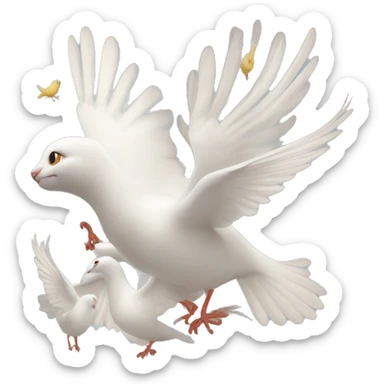 Carey cat affair of doves sticker