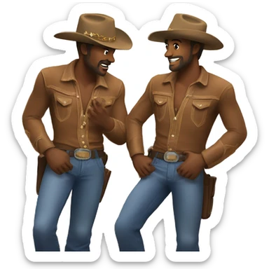 Two gay cowboys broke back mountain sticker