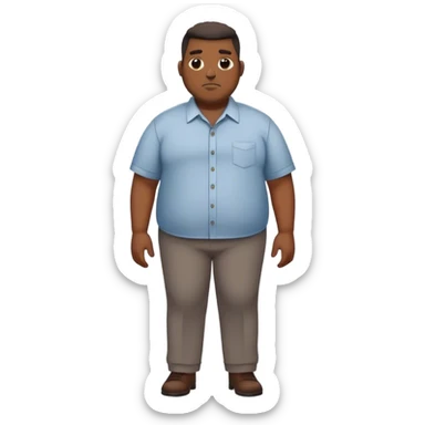 slightly overweight black man with a low fade haircut and dressed like a tech entrepeneur sticker