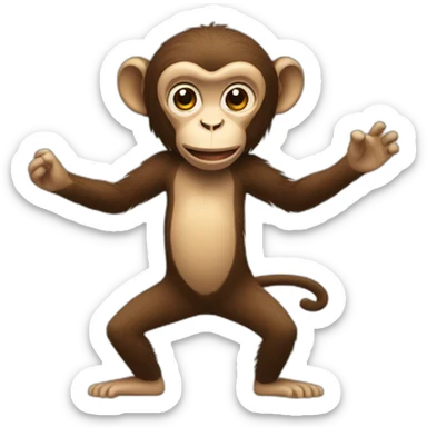Monkey dancing macarena sticker