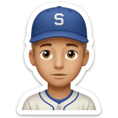 handsome boy with backside cap only neck  sticker