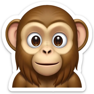Monkey with long hair sticker