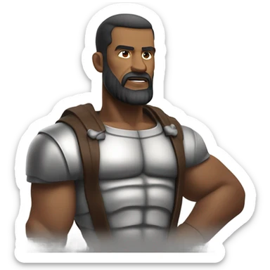 Calvinist preacher Festus Hommius with huge muscles sticker