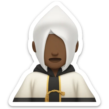white Person with black hair full body lying down face down wearing wizard robe sticker