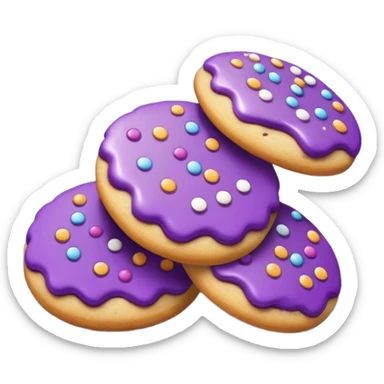 Cookies purple  sticker