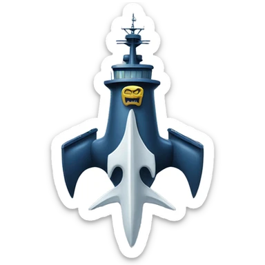 Trident on a battleship sticker