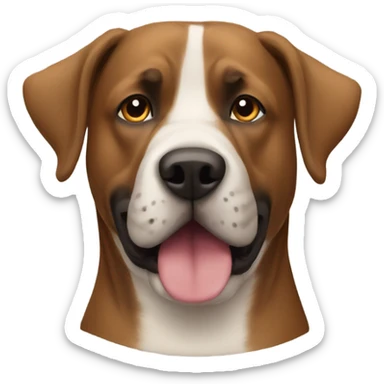 A dog who is a mix with Belgian Malanois pitbull pointer chow chow German shepherd  sticker