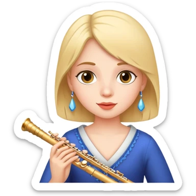 girl with the flute sticker