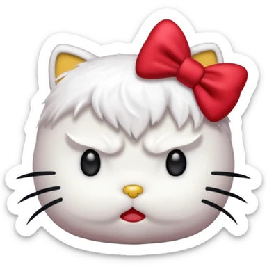 hello kitty angry sticker