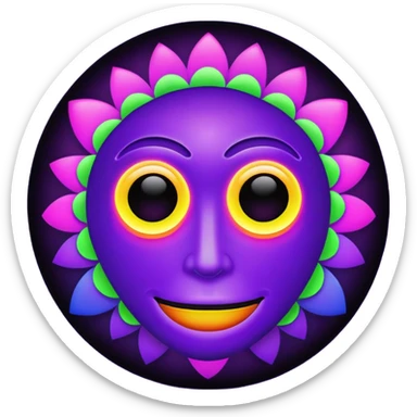 Psychedelic Black light sticker