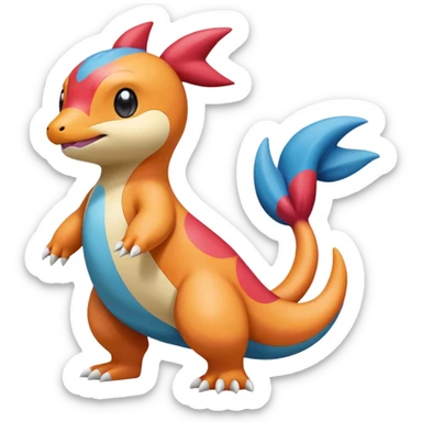 Mezprit-Charmander-Milotic-Oshawott-Pokémon-fusion, full body sticker