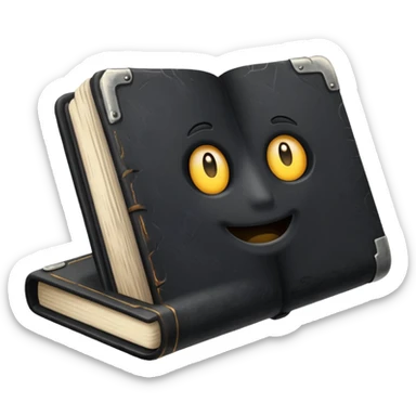 make me a black book with dust on it to show that it's old  sticker