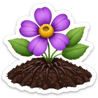 I wish there was soil instead of a flower pot. sticker