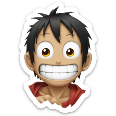 Monkey.d.luffy fait coucou de la main sticker