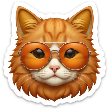 Cat with sunglasses sticker
