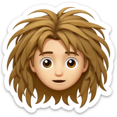 disheveled hair  sticker