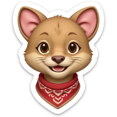 Animal fossa in bandana from league of legends laughing emoticon sticker