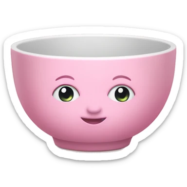 baby pink bowl sticker