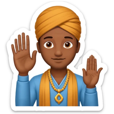 Man greeting namaste sticker